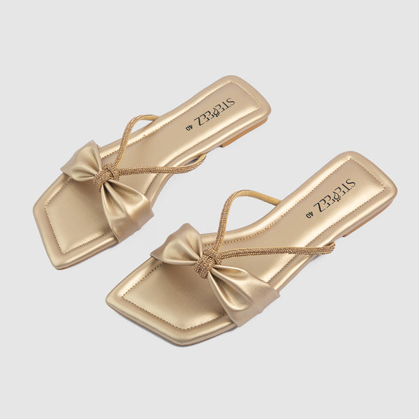 Bow Style Flats (Golden)