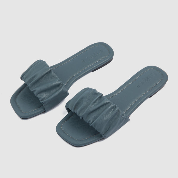 Braided Slides (Navy Blue)