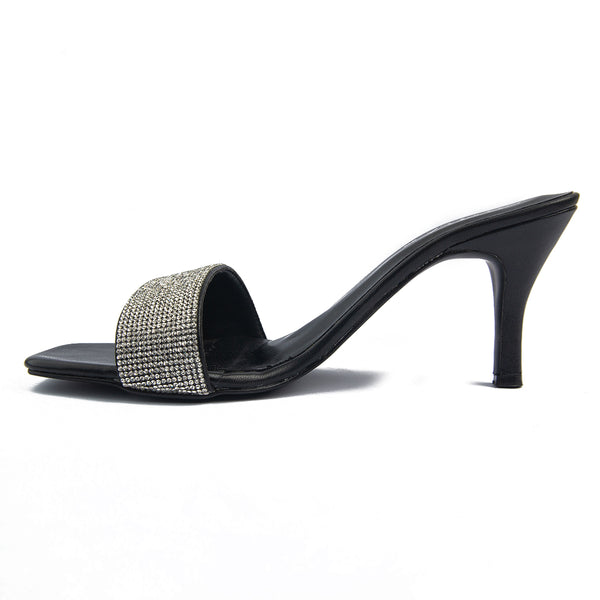 Elegant Gems Embellish Heels (Black)