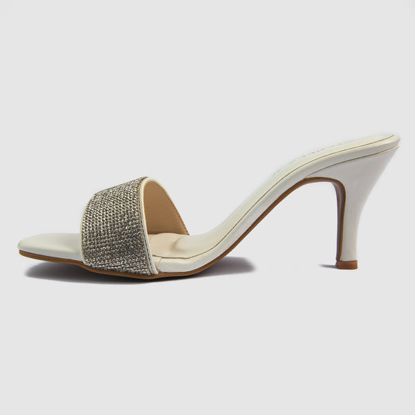 Elegant Gems Embellish Heels (White)