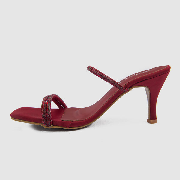 Elegant Gems Pencil Heels (Red)