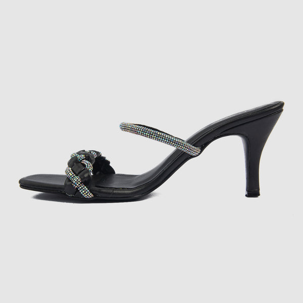 Embellish Braided Heels (Black)