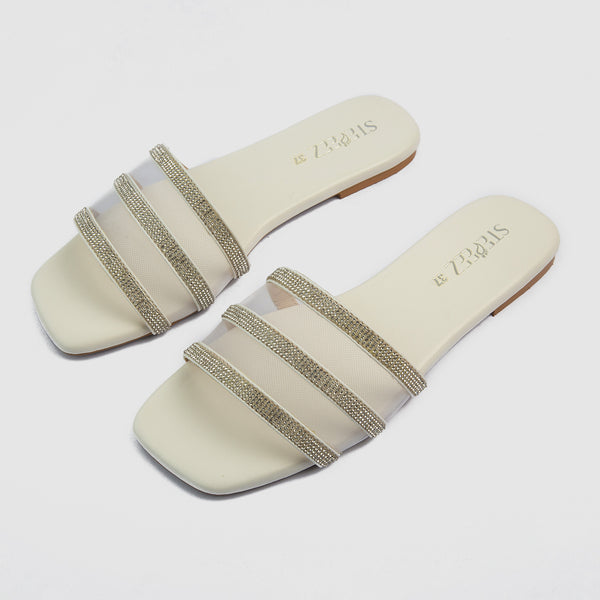 Gem Straps with Net Style (White)